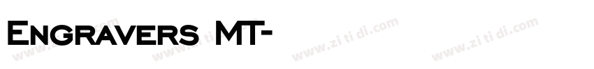 Engravers MT字体转换
